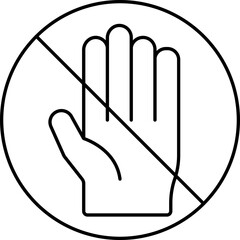 Obraz premium Flat Style Stop Icon In Black Line Art.