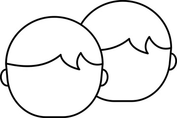 Gemini Icon Or Symbol In Stroke Style.