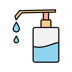 Soap washing icon symbol image vector. Illustration of the soap antiseptic foam cleaner sanitary design image