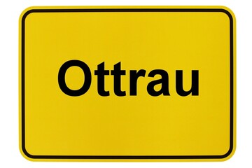 Illustration eines Ortsschildes der Gemeinde Ottrau in Hessen