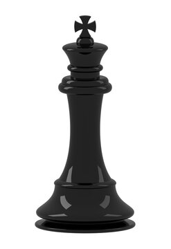 The king, a chessboard piece - 3D illustration