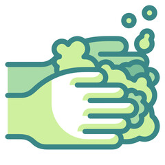 Soap washing icon symbol image vector. Illustration of the soap antiseptic foam cleaner sanitary design image