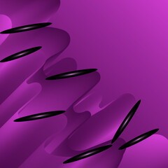 Abstract Fluid Acrylic Background In Purple Color.