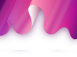 Gradient Pink And Purple Paper Layers Style Background.
