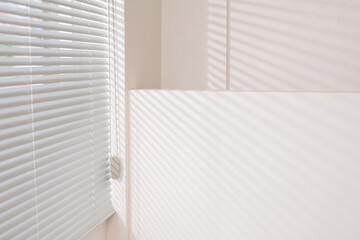 Window blinds of office.