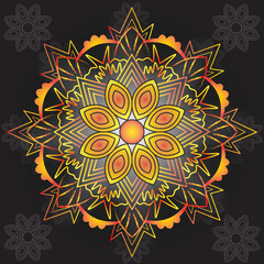 Flower Mandala. Vintage decorative elements. Oriental pattern, vector illustration.lace pattern