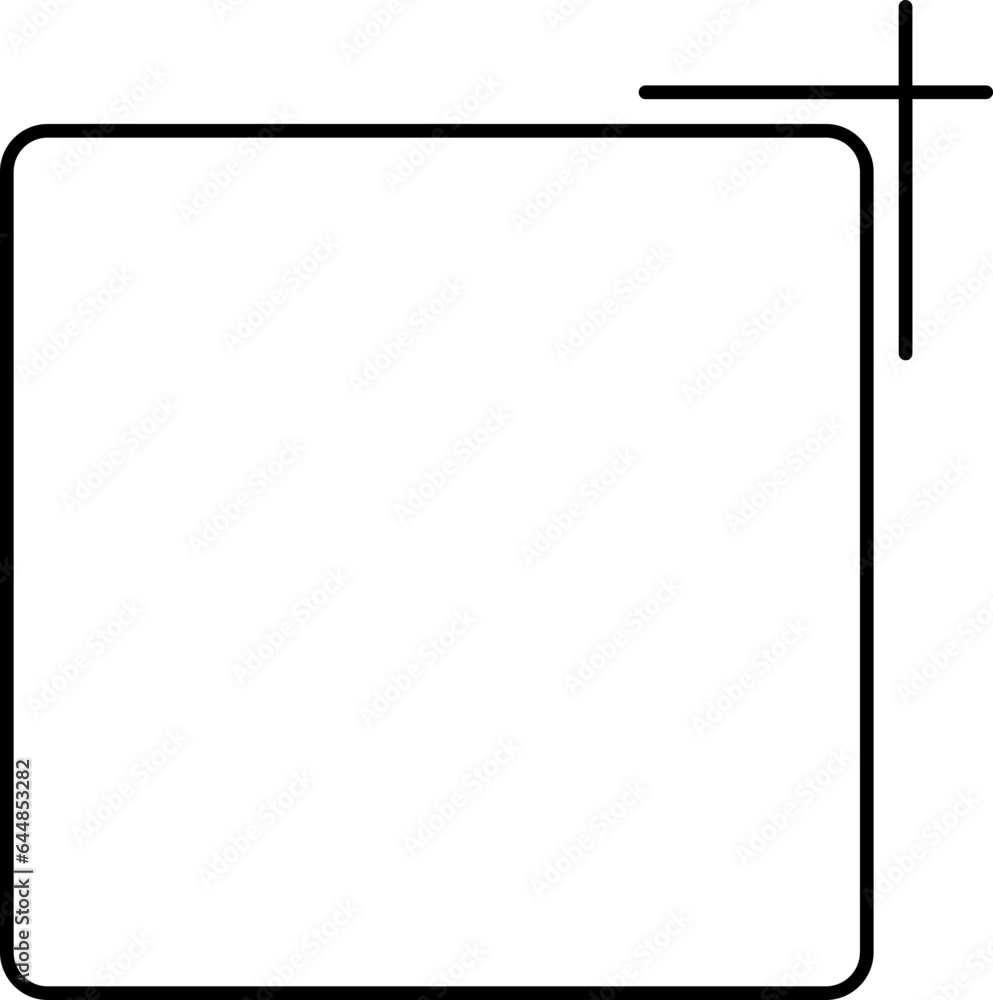Poster square drag or select icon in linear style.