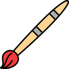 Flat Style Brush Icon Or Symbol.