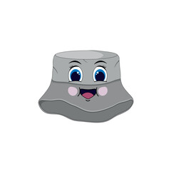Cute grey panama hat smile.
