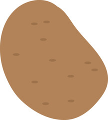 Isolated Brown Potato Icon In Flat Style.