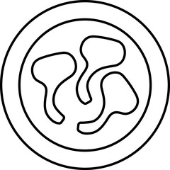 Isolated Lamb Masala Chops Icon In Line Art.