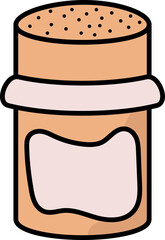 Salt Or Pepper Shaker Icon In Pink And Orange Color.