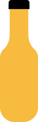 Flat Style Product Bottle Yellow Icon.