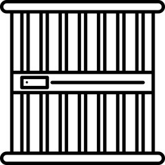 Illustration Of Lockup Icon In Line Art.