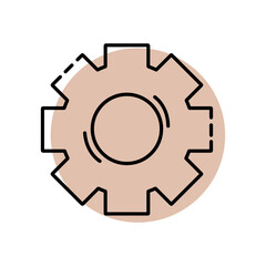 Vector cogwheel icon