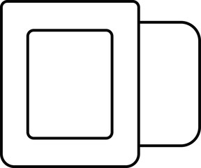 Isolated Mug Black Outline Icon.