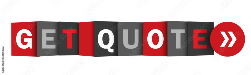 Aufkleber get quote red and gray vector web button