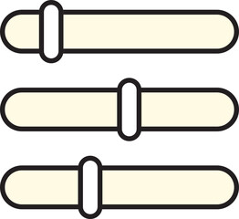 Illustration of Slider Bar Black Linear Icon.