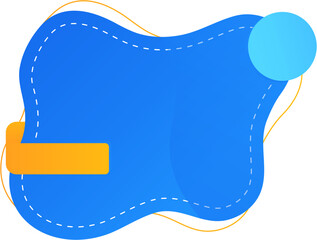 Blank Label Or Tag, Sticky Element In Blue Color.