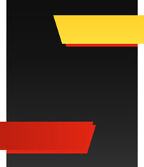 Blank Paper or Card, Template In Three Color.