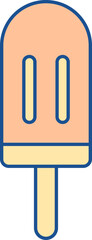 Orange Ice Pop Icon Or Symbol.