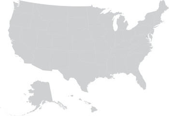 Blue Map of District of Columbia within gray map of United States of America