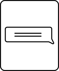 Isolated Text Paper Icon In Line Art.