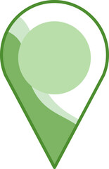 Green And White Illustration Of Gps Icon Or Symbol. © Abdul Qaiyoom