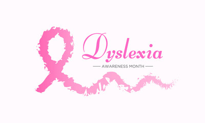 Dyslexia awareness month is observed every year in october. Vector illustration of dyslexia awareness month in aims to support those with this learning difficulty. Vector illustration.