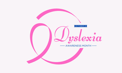 Dyslexia awareness month is observed every year in october. Vector illustration of dyslexia awareness month in aims to support those with this learning difficulty. Vector illustration.