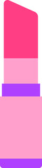 Pink Color Lipstick Icon In Flat Style.