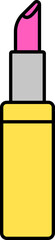 Isolated Lipstick Icon In Flat Style.