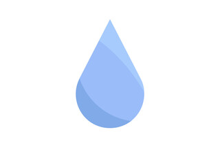 Water Drop Sticker Illustration Of Blue Color.