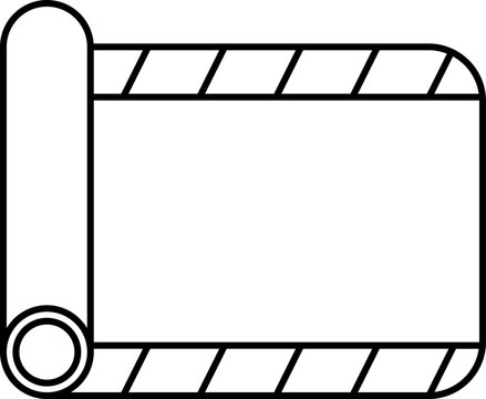 recommend clip art: Isolated Yoga Mat Icon In Line Art.