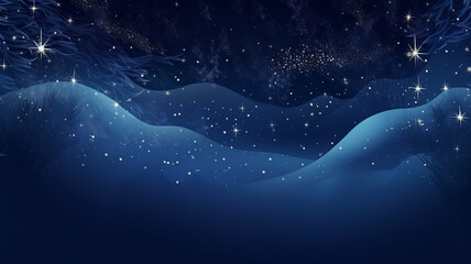 Fototapeta premium abstract blue background with shiny stars and sparkles