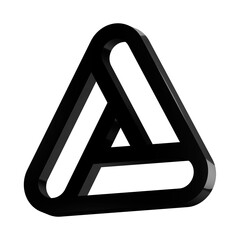 This is a beautifully designed 3D abstract icon with a beautiful metallic texture.