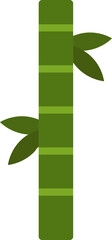 Isolated Bamboo Icon Or Symbol In Green Color.