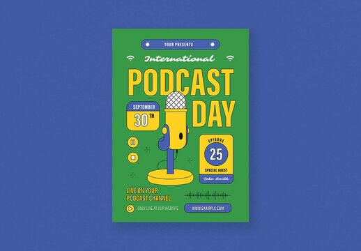 Podcast Day Event Flyer