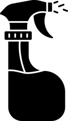 Spray Bottle Icon In B&W Color.