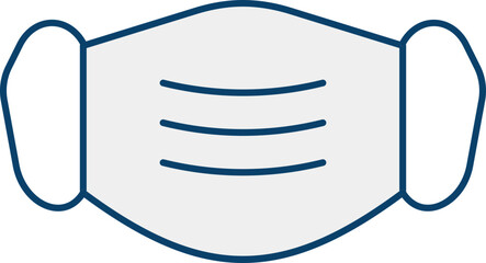 Isolated Mask Icon In White Color.
