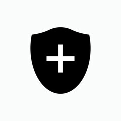 Fototapeta premium Protect Icon. Insurance Sign - Vector Illustration In Glyph Style for Design and Websites, Presentation, or Application.