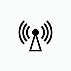 Antena Icon. Signal, Transmitter - Vector, Sign and Symbol for Design, Presentation, Website or Apps Elements.
