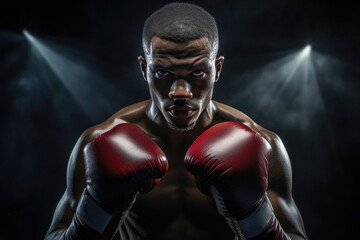 Fototapeta na wymiar Dynamic Boxing: Determination in Action