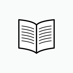 Book Icon. Literature, Library. Science, Knowledge. Manual Guidance Symbol - Vector.