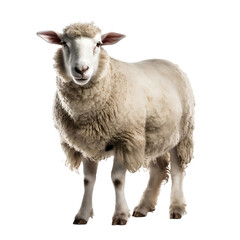 white sheep isolated