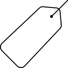 Isolated Tag Icon In Black Outline.