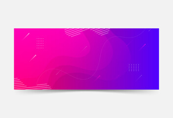 modern banner background , colorful, wave, pink and blue gradation, abstract eps 10