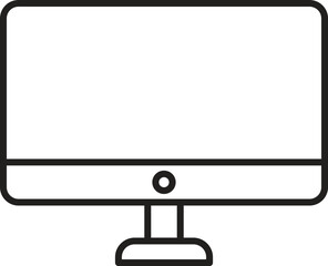 Isolated Computer Icon In Line Art.