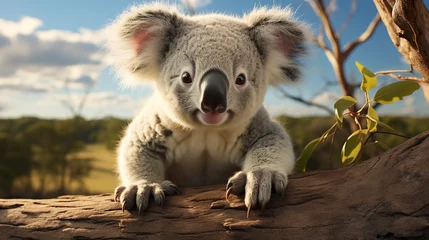 Foto op Plexiglas koala bear in tree © Thomas