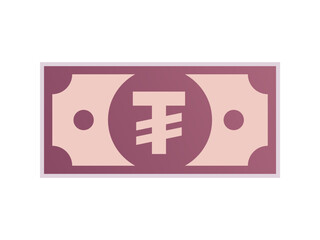 Financial Banknote with Mongolian Tugrik Sign. Mongolia currency symbol. cash money, Finance, Commercial, Business, 3d style currency symbol vector illustration.